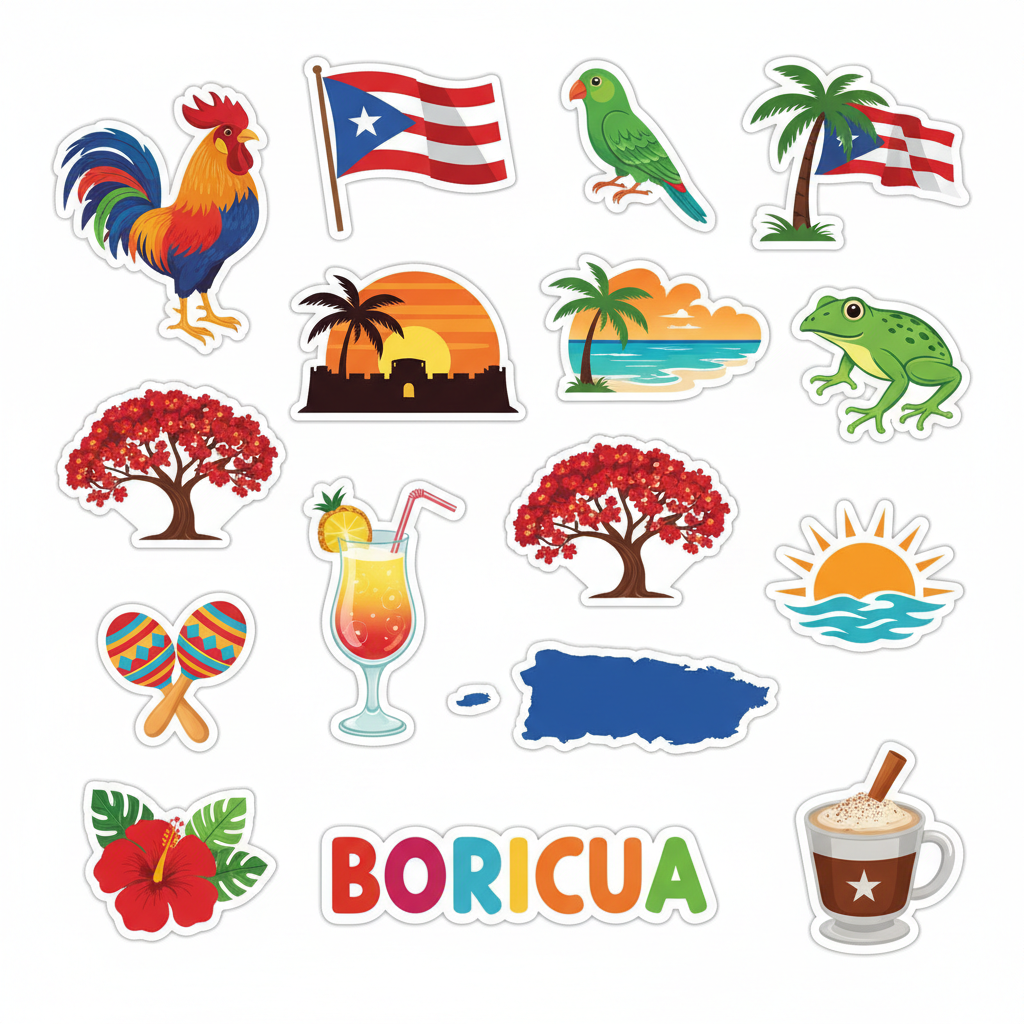Pack 15 Stickers Puerto Rico