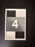 3D Printed House Number Sign – Single Digit (Geometric Style)