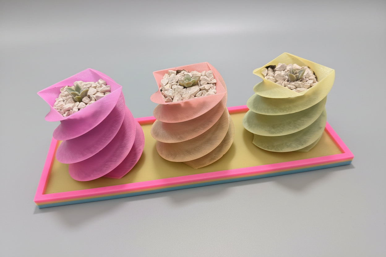 Aurora Spiral Planter Set | Spring Collection